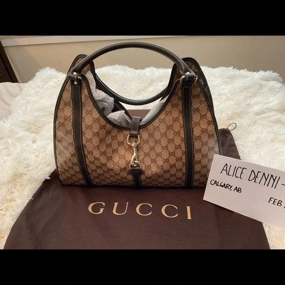 SOLD!!!!!!!!!!!!GUCCI CRYSTAL HOBO LEATHER BAG - Picture 3 of 3